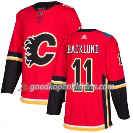 Calgary Flames Mikael Backlund 11 Adidas 2017-2018 Rood Authentic Shirt - Mannen